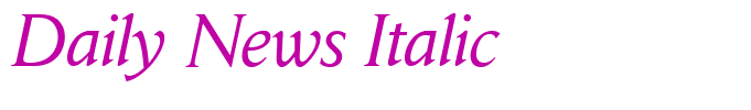 Daily News Italic